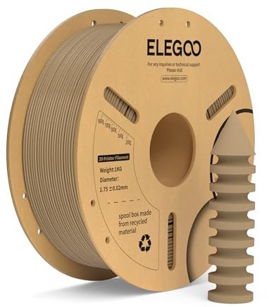 ELEGOO Filamento PLA+ 1.75mm Colore del Legno 1KG, Filamento PLA Plus per Stampante 3D, Precisione Dimensionale +/- 0.02mm, Filamento per La Maggior Parte delle Stampanti 3D