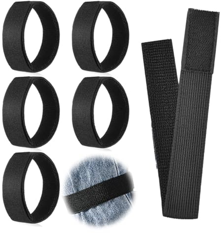SULIUDAJI 3 Paires Serre Pantalon Velo Clips De Vélo Hautement Élastiques Serre Pantalon Velo Sangle Cheville Sangle Haute Élastique Polyvalente Légère Pour Cuissardes Randonnée Camping Pantalons Bott