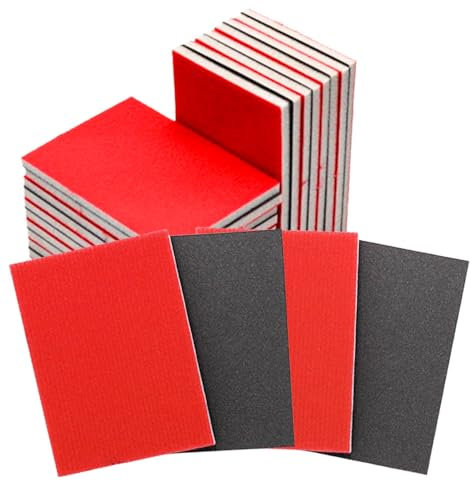 Gotetiso 30 Piezas Esponjas de Lijado Grano 400/600/800 Esponjas Abrasivas Esponja de Lija Húmeda y Seca Bloques de Lijado Lavables y Reutilizables Taco Abrasivo de Lijado Manual ara Madera Metal