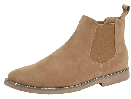Mens Desert Boots Faux Suede Elastic Gusset Ankle Slip On Boots UK Sizes 7-12