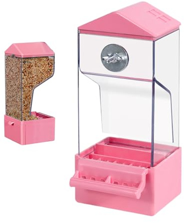 Distributeur de Nourriture pour Cage Perroquet,Distributeur Nourriture Automatique Extérieur pour Perroquet | Récipient Alimentaire Transparent Anti-Éclaboussures pour Canaris Perruches Cacatoès,Zone