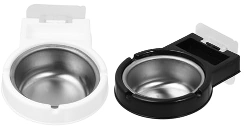 Garneck 2 Ceniceros de Colillas para Baño Montaje en Pared, Material Abs y Aleación de Aluminio, Fácil Instalación y Diseño Compacto para Buffet U Oficina