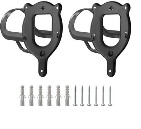 2 juegos de soportes de metal para bridas de caballo para almacenamiento estable con 6 tubos de expansión y tornillos, organiza bridas y cabestros en establos, garajes o talleres