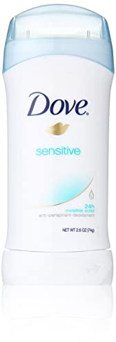Dove Antiperspirant och osynlig fast deodorant för känslig hud, parfymfri, 73 g