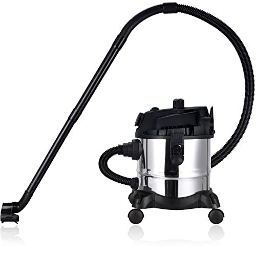 Werku WK402010, Aspirador Seco-Húmedo, Calidad Profesional, Potencia 1200 W, Depósito 20 L, Sincronización Herramientas Eléctricas 2000 W, Filtro HEPA, Filtro Esponja