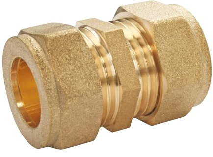 SOMATHERM FOR YOU, Manchon à compression en laiton pour tube cuivre Ø12 - Raccordement plomberie durable - Compatible avec tous tubes cuivre - Idéal pour eau chaude et froide