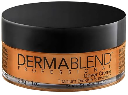 Dermablend Professional Cover Creme - Full Coverage, All-Day Hydrating Cream Foundation - Dermatologist-Created, Fragrance-Free, Allergy-Tested - Broad Spectrum SPF 30-45W Hazelnut Beige - 28g
