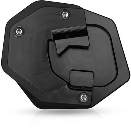 MZ-STORE Tenere 700 Motorrad CNC Aluminium Seitenständer Vergrößerung Seitenständer Platte für Tenere 700 T7 2019-2023 Tenere 700 Rally 2020-2023-Schwarz