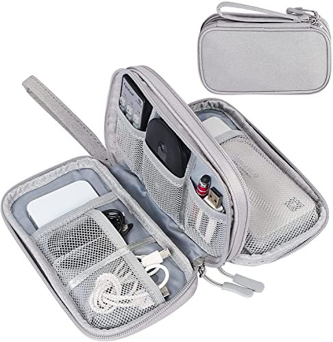 FYY Kabeltasche,Elektronik Tasche Organizer,Kabelorganizer Kabel Etui Elektronik Zubehör Organizer Tasche Universaltasche für Accessories Handy Ladekabel,Powerbank,USB Stick,SD Karten,3layer,L,Grau