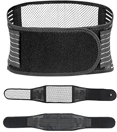Konxi Turmalina Faja Termica Cinturon Terapeutica Dolor de Lumbares, Terapia magnética auto calefacción Faja Lumbar para Hombre y Mujer (L)