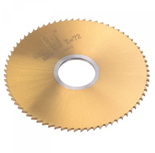 sourcing map Circular Sierra Hoja 63mm (2-1/2) Diámetro 1.5mm Grosor 72 Dientes M35 Cobalto Alta Velocidad Acero Titanio Recubierto barrenado Cortador con 16mm Eje para Inoxidable Acero Cobre