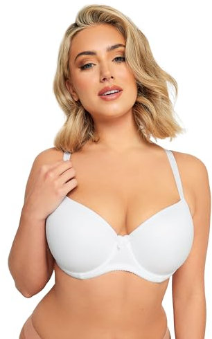 Yours Moulded Underwired T-Shirt Bra - Women's - Plus Size Curve White