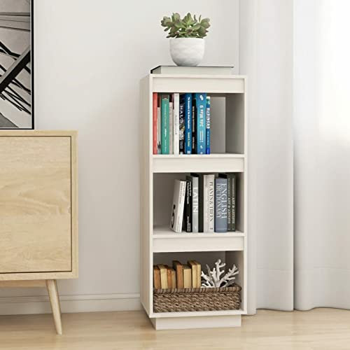 LAPOOH Bokskåp/rumsavdelare vit 40 x 35 x 103 cm massiv furu, vardagsrum bokhyllor, bokskåp/rumsavdelare, förvaringsenheter för vardagsrum-810845