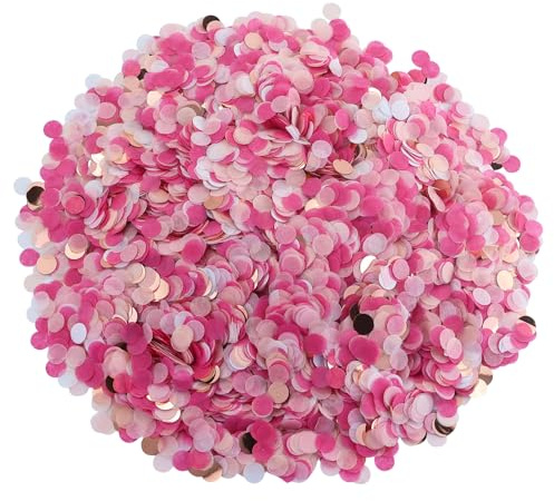 AMANDELIZABE 60 g de confeti rosa para bodas y cumpleaos, decoracin de mesa, confeti brillante multicolor, decoracin de globos y cajas de regalo
