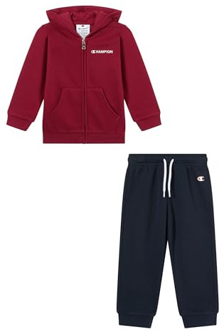 Champion Traje con capucha y cremallera completa para niño, rosso, 80