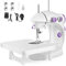 Mini Sewing Machine for Beginners with Extension Table - Portable Household Sewing Machine, Lightweight Handheld Design with Sewing Kit for DIY Clothing, Curtains, Crafts