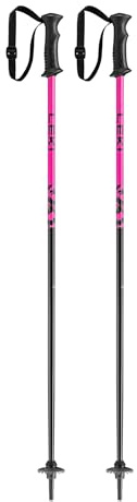 LEKI Rider Kids Kinderskistock Skistöcke (schwarz/rosa, 100 cm)