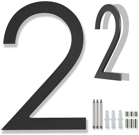 20cm moderna husnummer svart 2