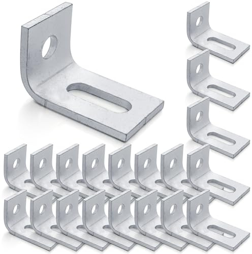 Lounsweer 20 Pcs Heavy Duty 90 Degree L Bracket for 1 5/8 Strut Channel