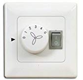 Deckenventilator Wandschalter mit Licht Unterputz – passend für alle Hersteller, Weiß