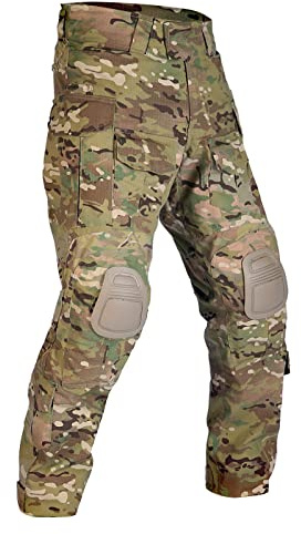 G3 Combat Pants with Knee Pads Tactical Military Trousers Hunting Camo Pants for Men Rip-Stop Airsoft Gear (Camo, 38)