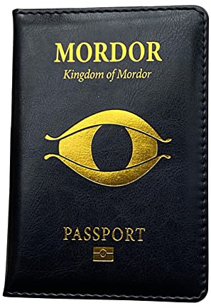 Housse de Protection pour Passeport, Carte D'Identité Les Vaccins Etui Cuir Combo Accessoires Voyage, Cadeau Homme pour Le Père, Mari, Petit Ami Vikings Portefeuille Cadeau,Kingdom of Gondor