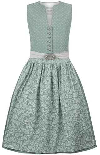 Stockerpoint Damen Dirndl Franka Kleid Für Besondere Anlässe, Salbei, 38 EU