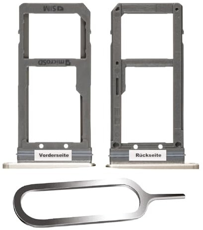IS-TECK SIM-Kartenhalter Ersatz SIM-Tray Kompatibel mit Samsung Galaxy S7 G930F inklusive SIM-Nadel SIM-Kartensteckplatz (Gold)