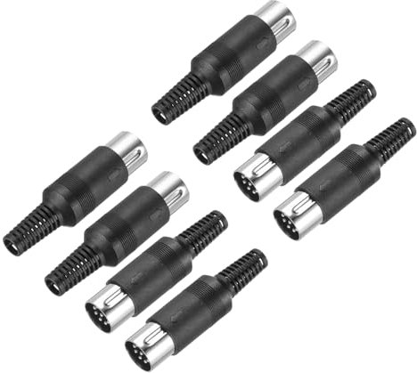 sourcing map 8 Pcs S-Video DIN Male Socket 8 Pin Signal Transmission Din Plug Din Connector for TV DVD Computer Player(PS/2 Plug)