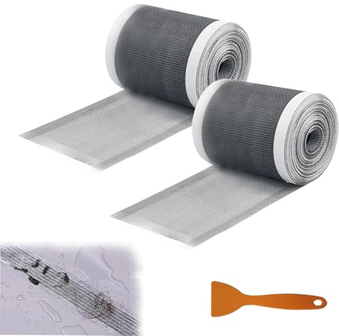 Confezione Da 2 Adesivo Monouso Per Raccogli Capelli Doccia 120 mm x 5 m Filtro Doccia Capelli Con Spatola In Plastica Per Docce Vasche Da Bagno Cucine