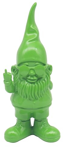 Lesser & Pavey Gnomes Home Decor Figurines & Ornaments For Home & Office | Decorative Home Accessories Statues For Indoor & Outdoor | Lovely Gifts for Women & Men Swearing Green 15 Cm