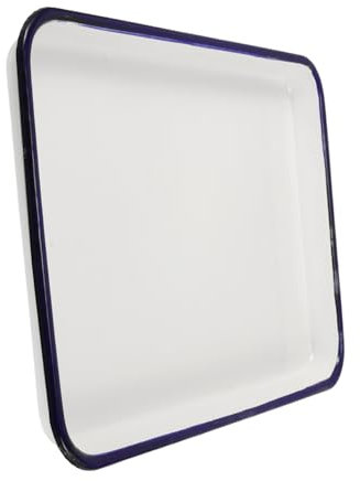 OUNONA Teglia Da Forno Smaltata Teglia Rettangolare Smaltata Facile Da Pulire e Antiaderente Per Cucinare Pizze e Portate