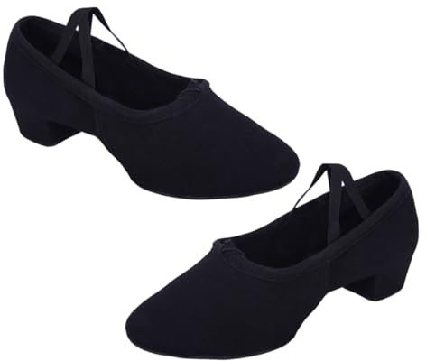 CALLARON Chaussures de Danse Femme Semelle Souple Ballet Yoga Talons Bas Confortables Antidérapantes pour Performance et Entraînement