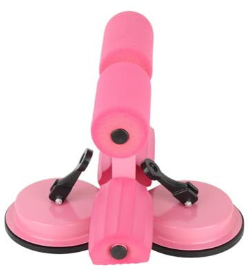 CHEOTIME Barre Sit Up Double Ventouse Appareil Assistant Sit Up Hauteur Réglable Équipement d'exercice Sit Up pour l'entraînement Abdominal Fitness Complet du Corps Rose (Double Ventouse)
