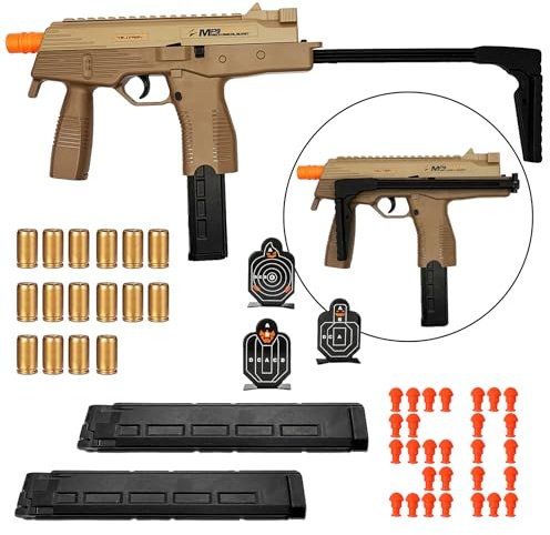Dreamplay Soft Bullets Revolver Toy Gun, Realistic Foam Blasters Revolver Shooting Game Role-Playing Props Gifts for Adults Children with Target (Sand)