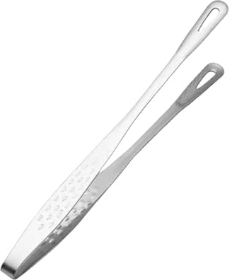 Pinzas para barbacoa resistentes calor de 24 cm / 28 cm con cómodo Accesorios para parrillas aire libre para cocinar y servir de manera eficiente Pinzas para asar a la parrilla
