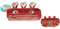 Diverse Unisex – Erwachsene Lenkertasche-2327230200 Lenkertasche, rot, One Size