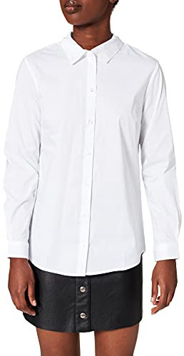 JDY Damen Bluse JDYMIO L/S Shirt WVN NOOS, Weiß (White), 38