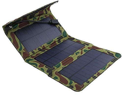 MOUMOUTEN Caricatore Portatile Pieghevole per Pannello Solare 5W 5V Caricatore Portatile per Telefono Portatile USB Power Bank per Esterno per Il Campeggio