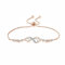 FUNTE Infinity Bracelet For Women Rose Gold Bracelet Friendship Bracelets Sterling Silver Bracelet Adjustable Bracelets For Teenage Girls Wedding Gifts Birthday Gifts For Her,Ladies Jewellery Gift