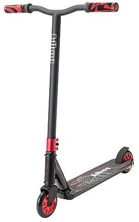 JD Bug Freestyle Stunt Scooter Dark Knight Pro schwarz grau Tretroller Stuntroller bis 100kg belastbar Stuntscooter Freestyle-Scooter Urban Scooter Kickroller Kickscooter (Anubis)