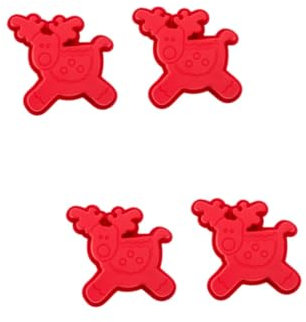 Didiseaon 4piezas Molde De Silicona Para Pasteles De Navidad Moldes De Diseño De Reno Utensilio De Repostería Para Aficionados La Cocina Para Postres Caseros y Celebraciones