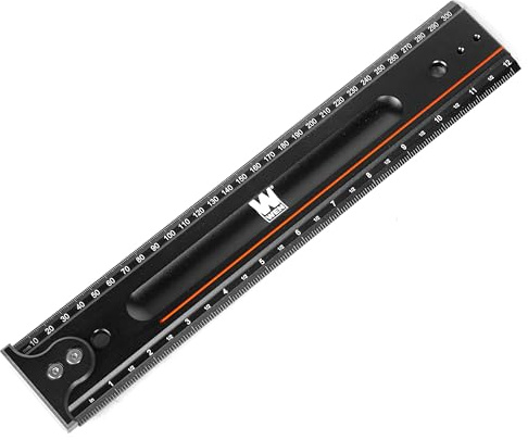 WEN 12-Inch Measuring Ruler With Hook Stop (ME812R)
