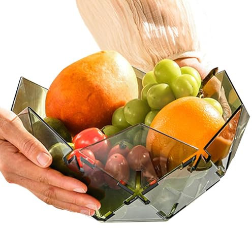 Assiette à fruits, décoration de table, plateau de rangement transparent en forme de pétale pour pain, légumes, bonbons, fruits et collations
