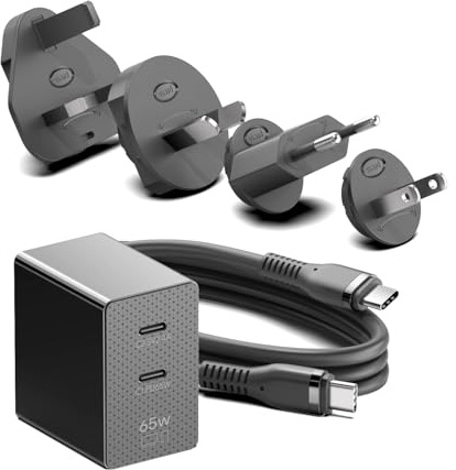 HKY GaN Typ C PD3.0 77W 65W 40W 2 Port Ladegerät Ladekabel für Soundboks Lautsprecher Battery Akku, SoundBoks Go Wireless Bluetooth Lautsprecher, Soundboks Generation 4 Gen. 4 Gen4 USB Type C Netzteil