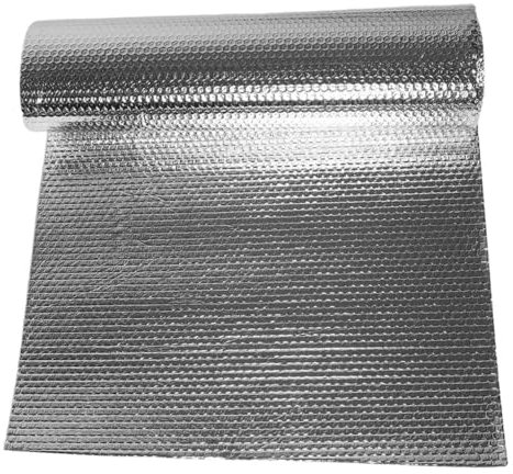 VILLCASE 3m Película De Aluminio Reflectante Para Ventanas Aislamiento Térmico Para Invierno Rollo De Metros x Barrera Para Techos y Puertas De Garaje