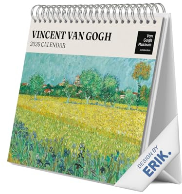 Grupo Erik - Calendrier de Bureau 2026 Van Gogh - Calendrier 2026 Mensuel │ Idee Cadeau │ De Janvier à Décembre : Espace pour notes et Illustrations décoratives Art (17x20 cm)