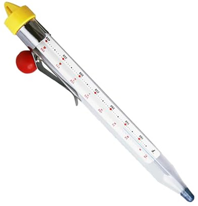 PRETYZOOM Termómetro para Alimentos Multiusos de Vidrio para Cocina Práctico Termómetro para Hornear Jarabe Clip Colores Surtidos Adecuado para Control de Temperatura en Repostería y