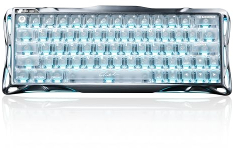 GravaStar Mercury V60 Pro Hall Effect Gaming tangentbord 8K | Speltangentbord med Rapid Trigger, SOCD, CNC-aluminiumhölje och justerbar RGB för FPS-spel (silverfrost)