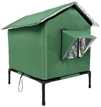 Dopsyesn Casa para Gatos Exterior - Refugio Térmico para Mascotas | Albergue Grande para Mascotas En Frío - para Jardín Camping Terraza Exterior Balcón Apartamento Viaje Senderismo